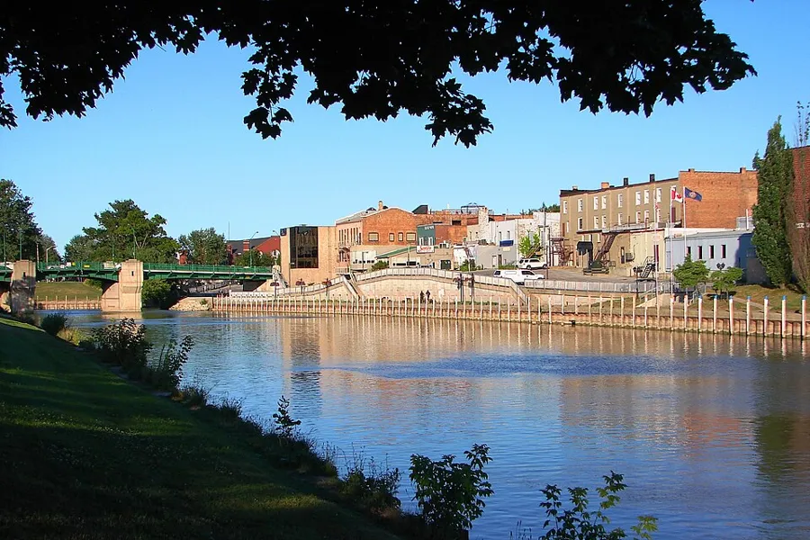 Thames River in downtown Chatham, Ontario