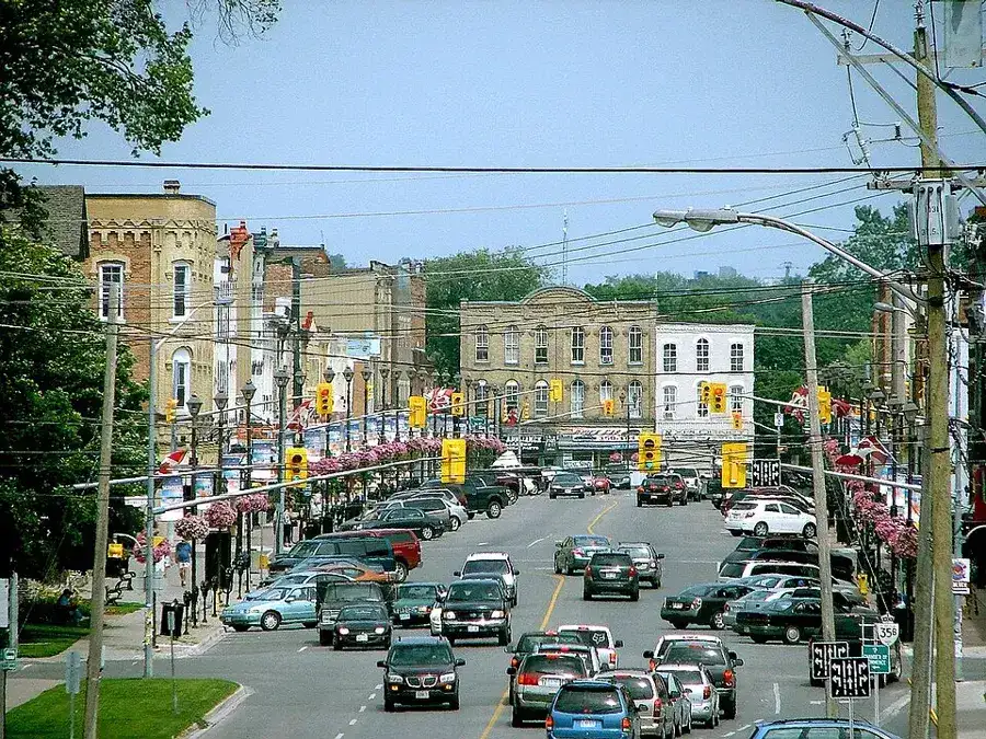 Downtown Lindsay in the City of Kawartha Lakes, Ontario
